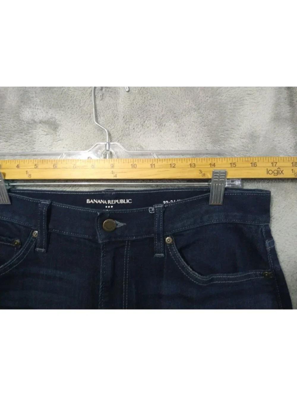 Banana Republic Jeans Mens 32x34 Blue Denim Travel Athletic Fit Stretch Dark